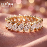 Celeste Empress Oval Diamond Band with Sculpted Claw-Prong Gold Elegance - Bijoux Eclore