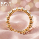 Celeste Empress Oval Diamond Band with Sculpted Claw-Prong Gold Elegance - Bijoux Eclore