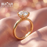 Cathedral Solitaire Diamond Ring with Hidden Pavé Gallery - Bijoux Eclore