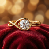 Round Diamond Twist Ring – Modern Love Ring for Her - Bijoux Eclore