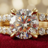 Halo Diamond Engagement Ring 14K Gold – 1.19 CT Round Diamond Ring - Bijoux Eclore