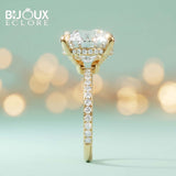 Celeste Royale Oval Diamond Engagement Ring with Hidden Halo Sparkle in Yellow Gold - Bijoux Eclore