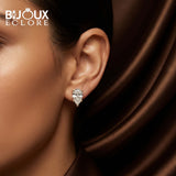Brilliant Pear Cut Diamond Earrings with Three-Prong Setting - Bijoux Eclore