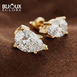Brilliant Pear Cut Diamond Earrings with Three-Prong Setting - Bijoux Eclore