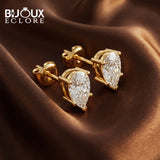 Brilliant Pear Cut Diamond Earrings with Three-Prong Setting - Bijoux Eclore