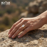 Emerald-Cut Diamond Set in a Classic Yellow Gold Band for a Refined and Elegant Look - Bijoux Eclore