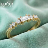 Mixed Cut Diamond Ring with Rectangular Center Stone - Bijoux Eclore