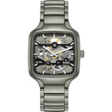 Rado R27196152 Unisex Automatic True Square Skeleton Gray Ceramic Bracelet Watch 38mm - Bijoux Eclore