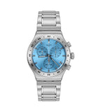 Swatch THAT'S SO PEACHY (43mm) Blue Chronograph Dial YVS528G - Bijoux Eclore