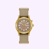 Caravelle by Bulova Men’s Field Lite Up Taupe Dial Nylon Strap Watch 44C113 - Bijoux Eclore
