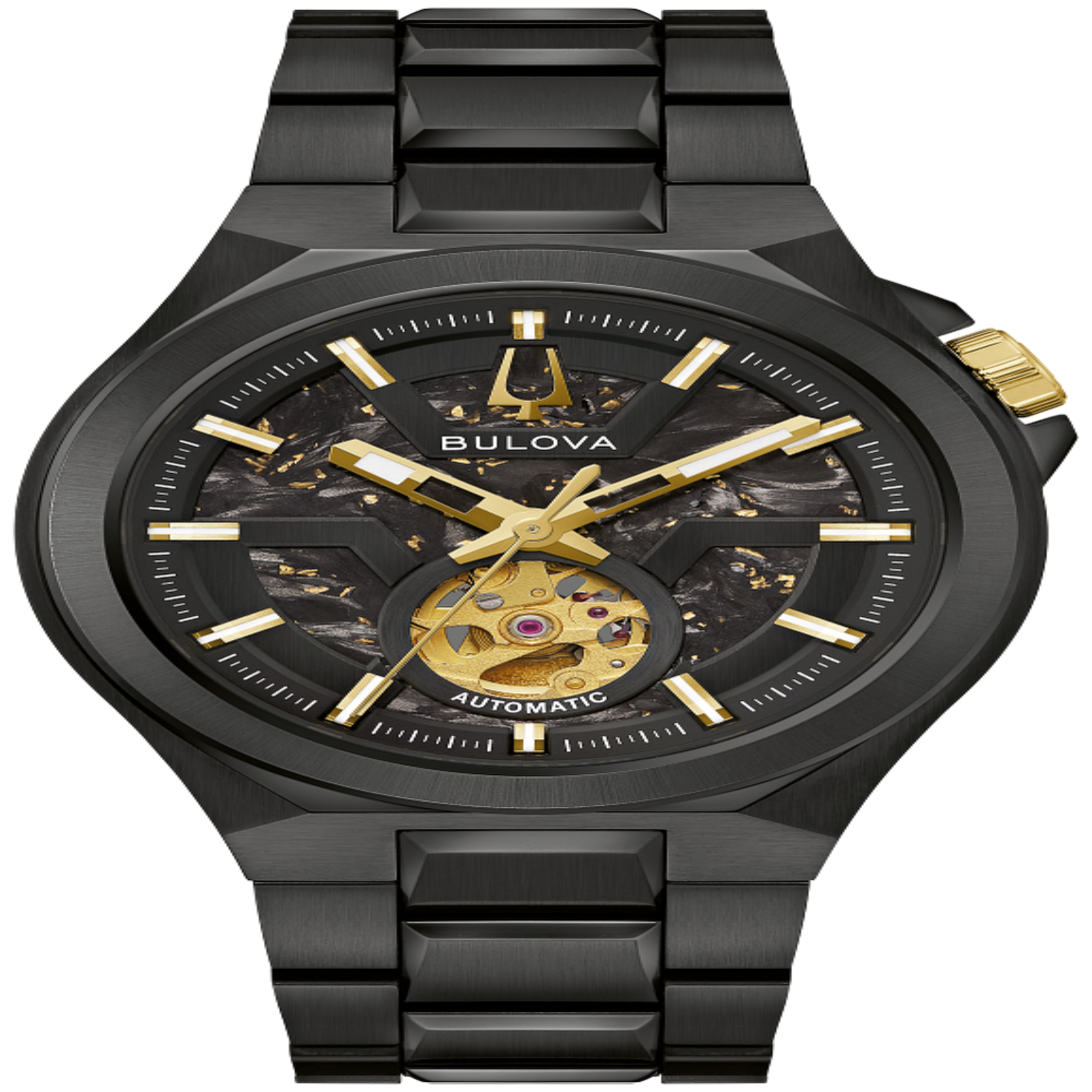 Bulova Maquina Automatic Translucent Black 98A340 - Bijoux Eclore