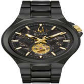 Bulova Maquina Automatic Translucent Black 98A340 - Bijoux Eclore