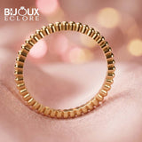 The Valentina Orb Gold Eternity Ring with Smooth Rounded Bead Detail - Bijoux Eclore