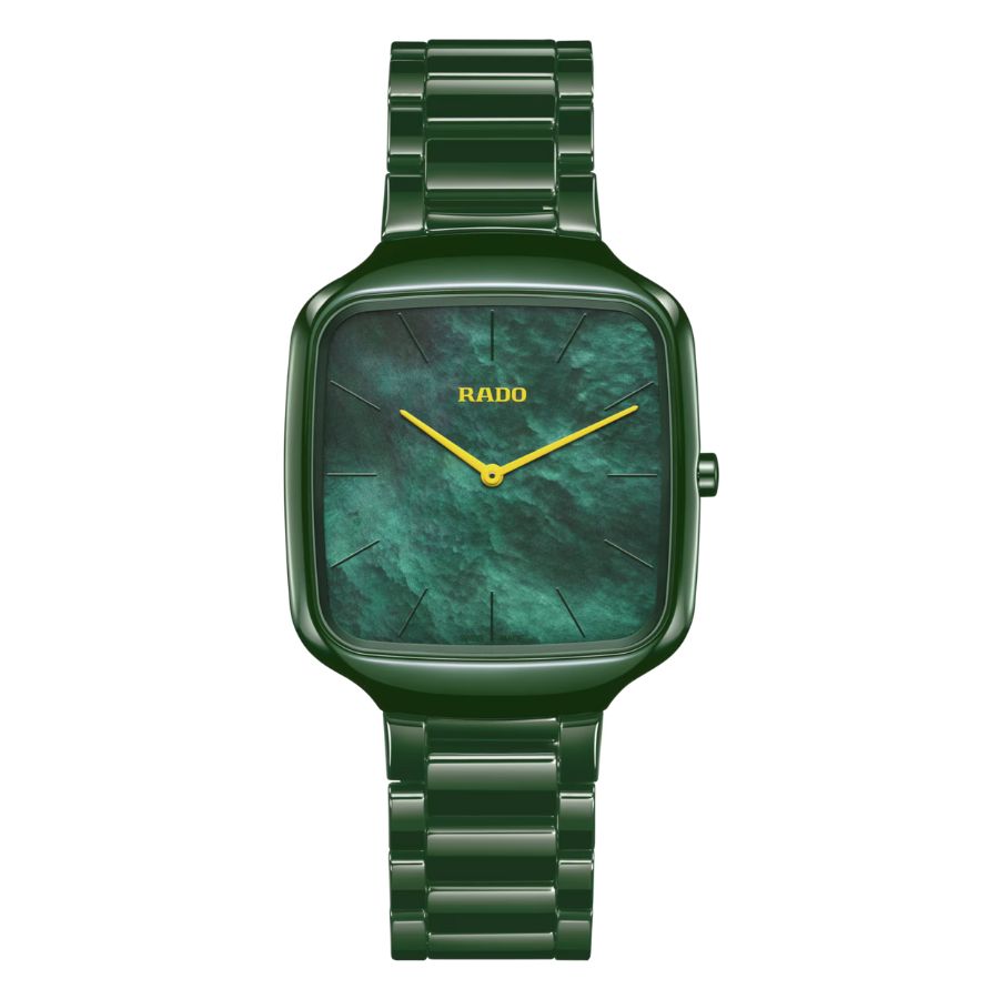 Rado True Square Thinline Quartz Green Dial Bracelet Watch R27047902
