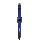 Swatch Squarely Blacklight Blue Watch SO34N700 - Bijoux Eclore