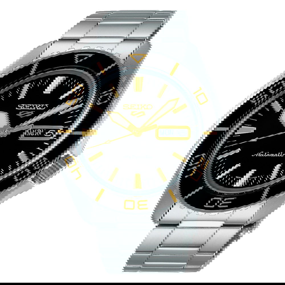 Seiko 5 Sports Automatic Dive Watch with Black Dial SRPK99