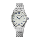 Seiko Stainless Steel Quartz White Dial Ladies Watch SUR561