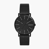 Skagen Men's Signatur Black Stainless Steel Mesh Bracelet Watch SKW6579