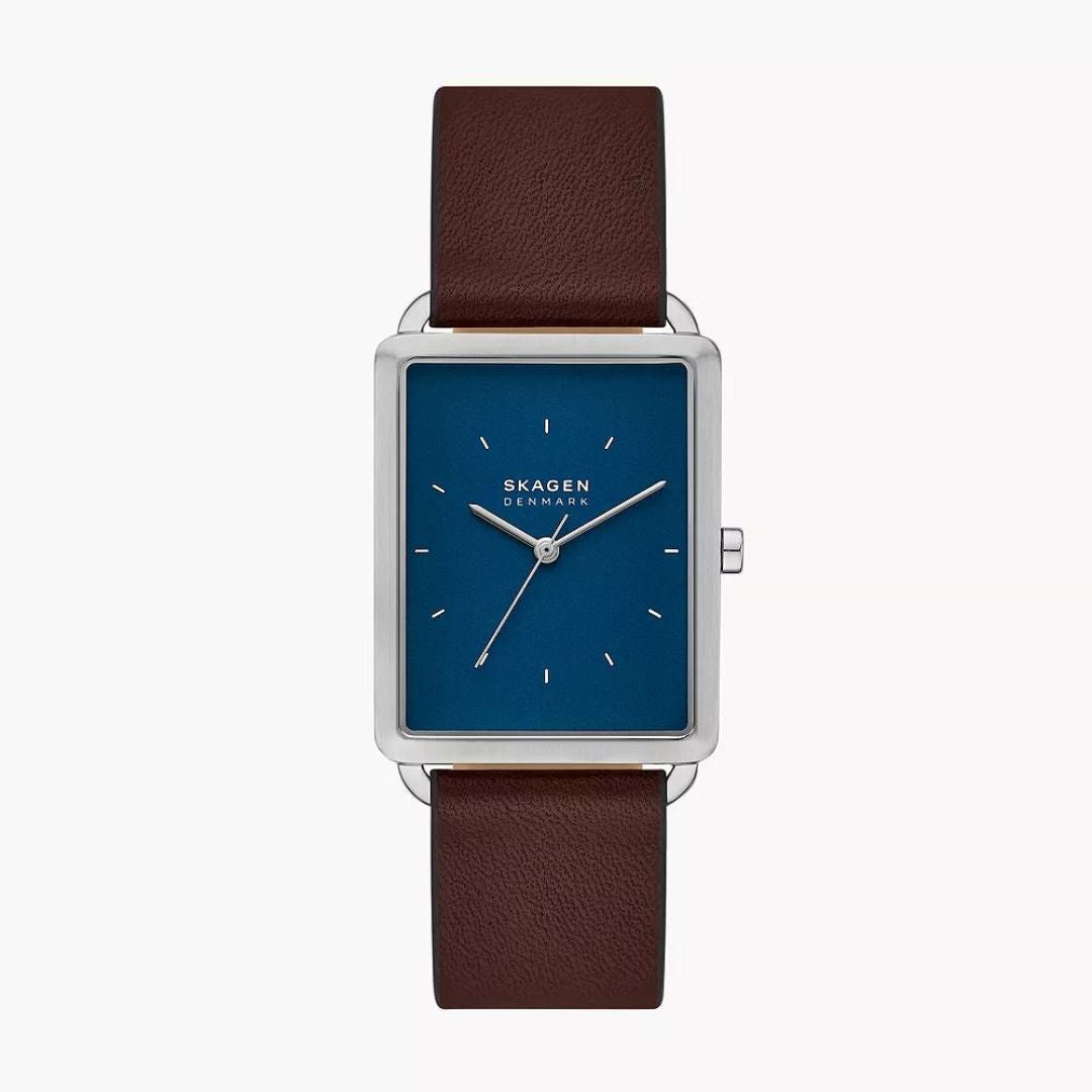 Skagen Unisex Hagen Three-Hand Brown Leather Watch SKW6930