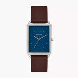 Skagen Unisex Hagen Three-Hand Brown Leather Watch SKW6930