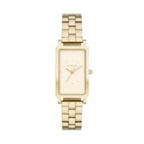 Skagen Unisex Hagen Three-Hand Gold Stainless Steel Rectangular Watch SKW3098