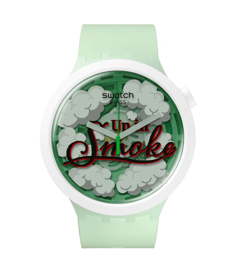 Swatch Big Bold Up in Smoke Watch SB03Z103