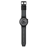 Swatch Past the Horizon Grey Dial black strap Watch SB05B113