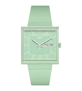 Swatch WHAT IF…MINT? Green Dial Bioceramic Strap Unisex Watch SO34G701
