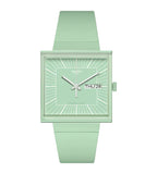 Swatch WHAT IF…MINT? Green Dial Bioceramic Strap Unisex Watch SO34G701