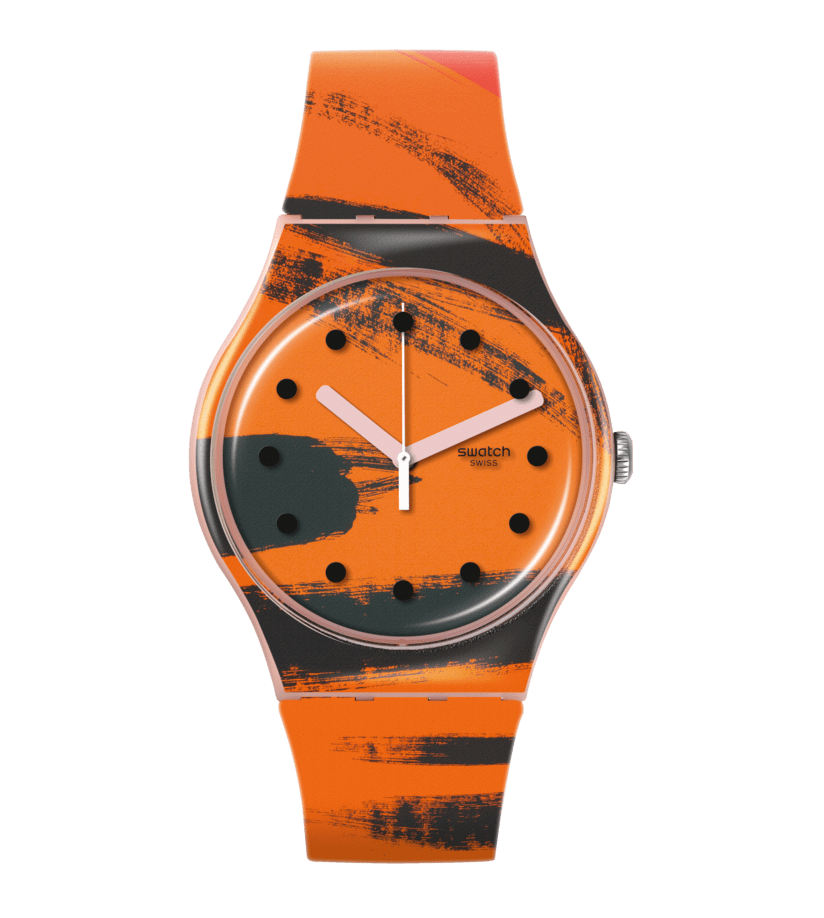 Swatch X Tate Gallery Barns Graham's Orange And Red On Pink SUOZ362