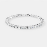 Emerald-Cut Diamond Tennis Bracelet Featuring a Continuous Line of Radiant, Precision-Set Stones with Secure Box Clas - Bijoux Eclore