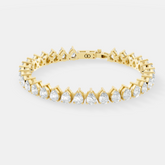 Elegant Tennis Bracelet with Sparkling Pear-Shaped Diamonds, Timeless Luxury Jewelry Piece for Special Occasions - Bijoux Eclore