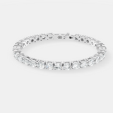 Elegant Tennis Bracelet Featuring 30 Oval-Cut Diamond Stones, Exquisite and Timeless Design for Luxury and Sophistication - Bijoux Eclore
