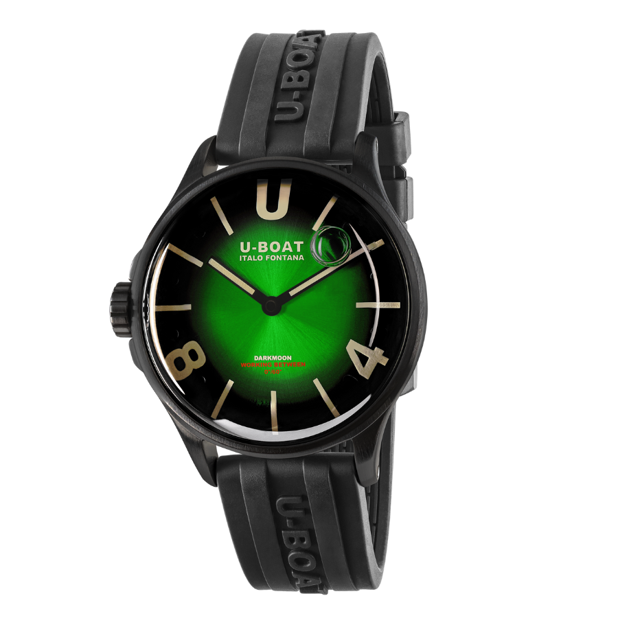 U-Boat Darkmoon Black PVD Green Dial 9503 - Bijoux Eclore