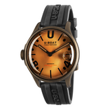 U-Boat Darkmoon Bronze Dial Black Rubber Strap Quartz Mens Watch 9546 - Bijoux Eclore