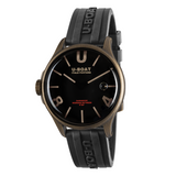 U-Boat Darkmoon Bronze PVD Black Dial Black Rubber Strap Quartz Mens Watch 9549 - Bijoux Eclore