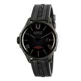 U-Boat Darkmoon Black Rubber Strap Quartz Mens Watch 9552 - Bijoux Eclore