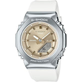 G-Shock Casio Analog-Digital Beige Dial White Resin Watch 46mm - GMS2110-7A9 - Bijoux Eclore