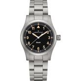 Hamilton - H69401131 Khaki Field Quartz 38 Stainless Steel / Black / Bracelet - Bijoux Eclore