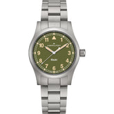 Hamilton Khaki Field Quartz 38 Stainless Steel / Green / Bracelet - H69401160 - Bijoux Eclore