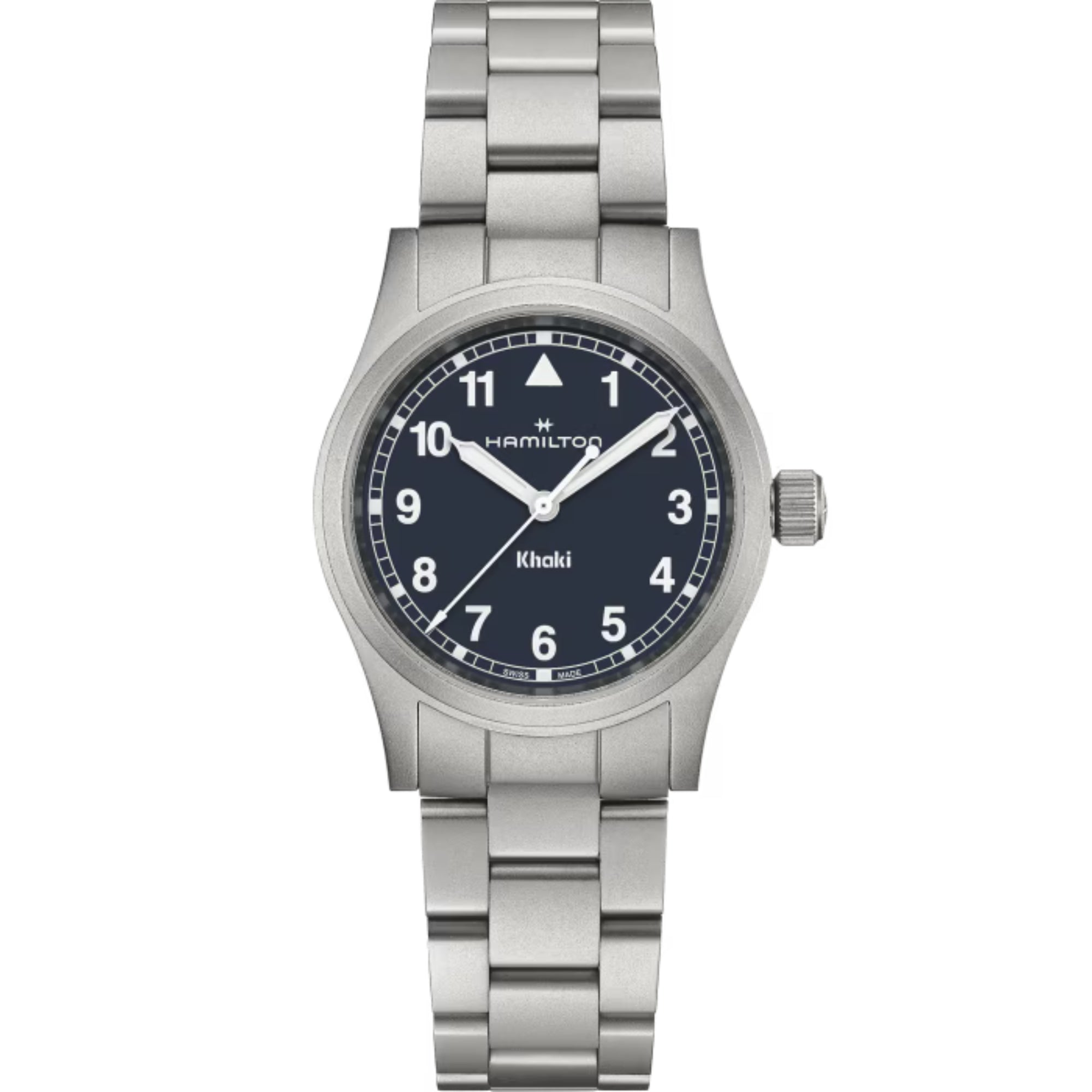 Hamilton Khaki Field Quartz 33 Stainless Steel / Blue / Bracelet - H69301140 - Bijoux Eclore