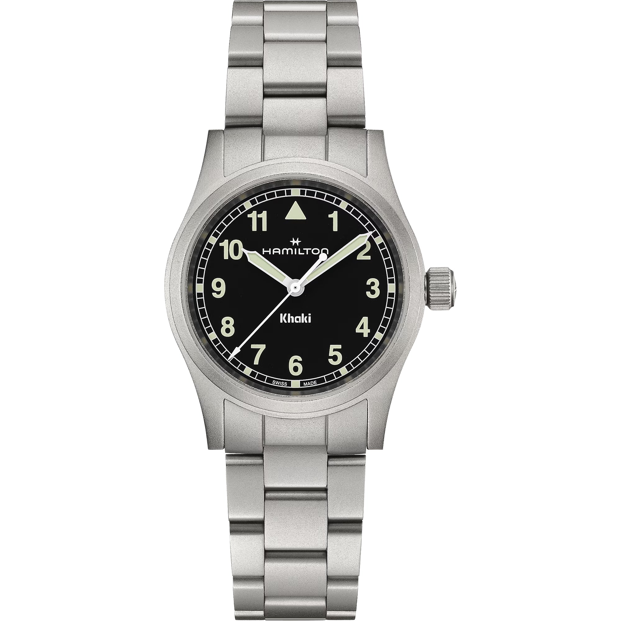 Hamilton Khaki Field Quartz 33 Stainless Steel / Black / Bracelet - H69301130 - Bijoux Eclore