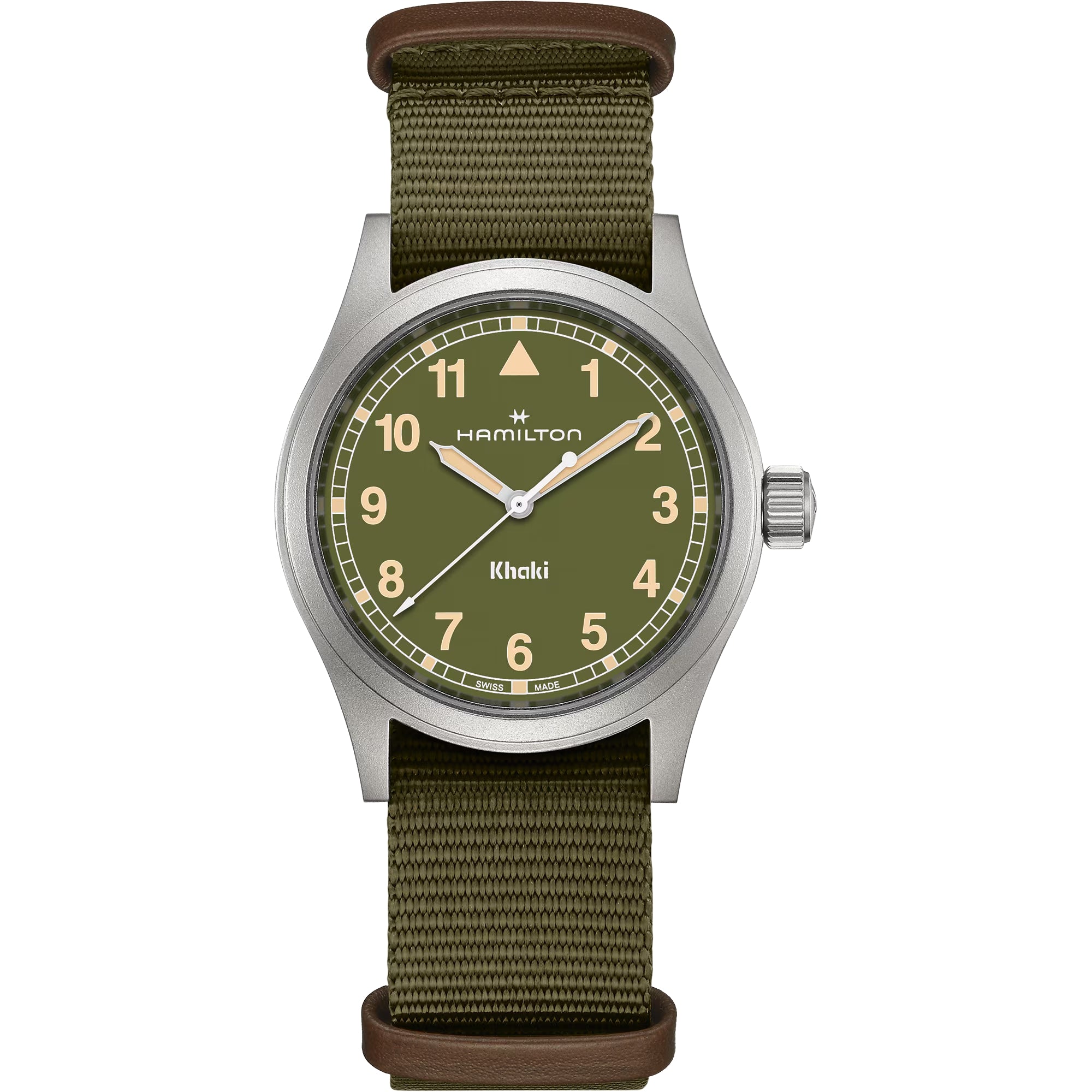 Hamilton Khaki Field Quartz 38 Stainless Steel / Green - H69401960 - Bijoux Eclore