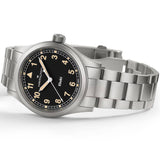 Hamilton - H69401131 Khaki Field Quartz 38 Stainless Steel / Black / Bracelet - Bijoux Eclore