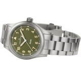 Hamilton Khaki Field Quartz 38 Stainless Steel / Green / Bracelet - H69401160 - Bijoux Eclore