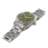 Hamilton Khaki Field Quartz 38 Stainless Steel / Green / Bracelet - H69401160 - Bijoux Eclore