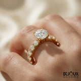 Oval-Cut Diamond Ring with Unparalleled Radiance - Bijoux Eclore