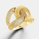 Eternal Knot Statement Ring Featuring Lab-Grown Diamonds - Bijoux Eclore