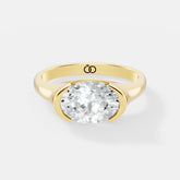 Sleek and Modern Bezel-Set Round Solitaire Ring Timeless Bold Design for Everyday Elegance - Bijoux Eclore