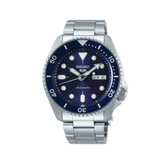 Seiko SRPE51K1J 5 Sports Blue Dial Silver Stainless Steel Automatic Men’s Watch - Bijoux Eclore